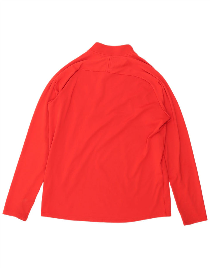 Мужской пуловер на молнии с рисунком Nike Dri Fit, спортивный костюм, большой красный