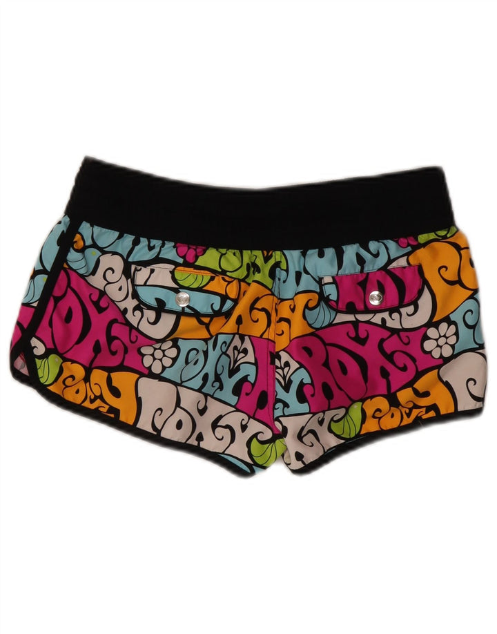 Женские шорты Roxy US 7 Medium W28, разноцветный полиэстер с цветочным принтом