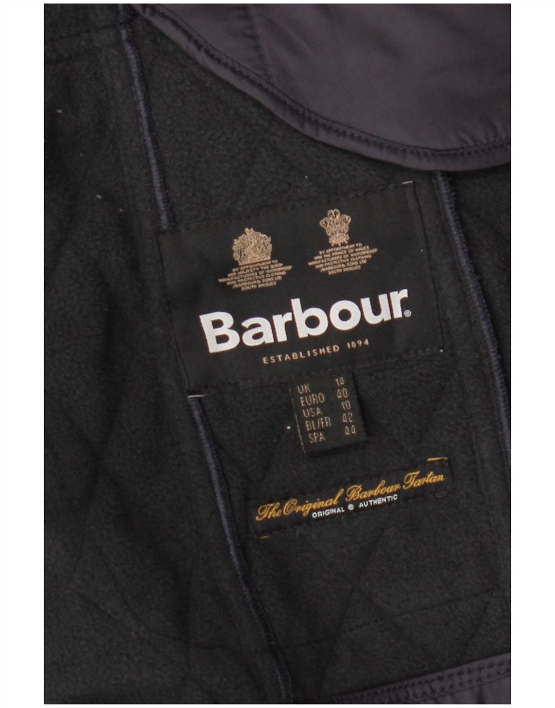 Женская стеганая куртка Barbour UK 14, большая, темно-синяя