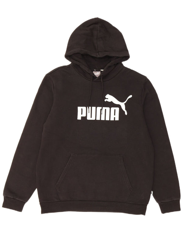 Мужской джемпер с капюшоном Puma, черный, хлопковый, среднего размера