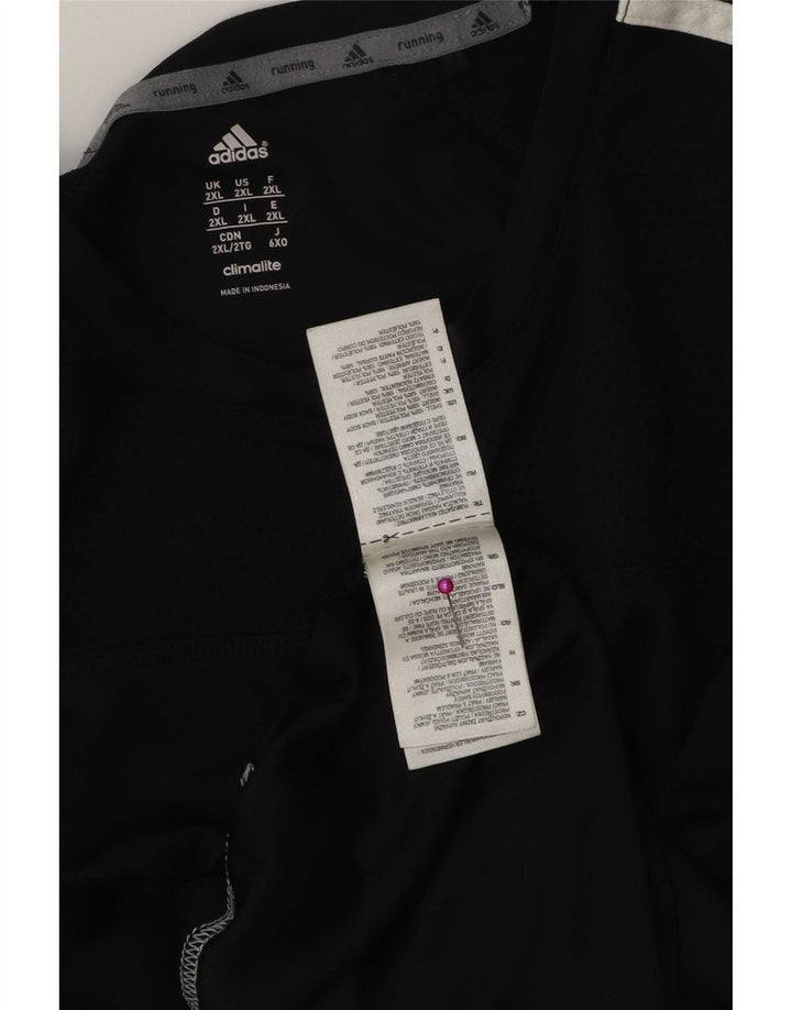 Adidas Мужская футболка Climalite Top 2XL Черный Полиэстер