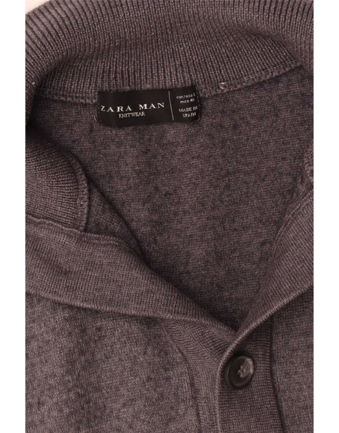Мужской кардиган Zara, большой серый шерстяной свитер