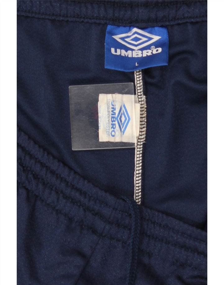 Мужские спортивные шорты Umbro с графическим рисунком, большие темно-синие, полиэстер с геометрическим рисунком