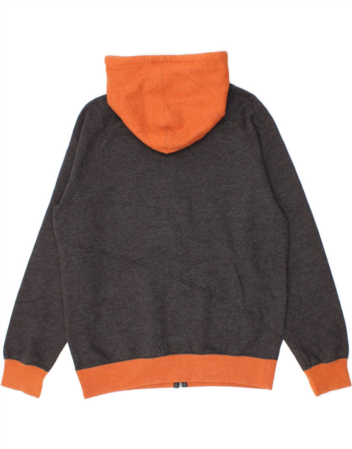 HURLEY Mens Zip Hoodie Sweater Small Grey Colourblock Polyester Vintage Hurley and Second-Hand Hurley from Messina Hembry 