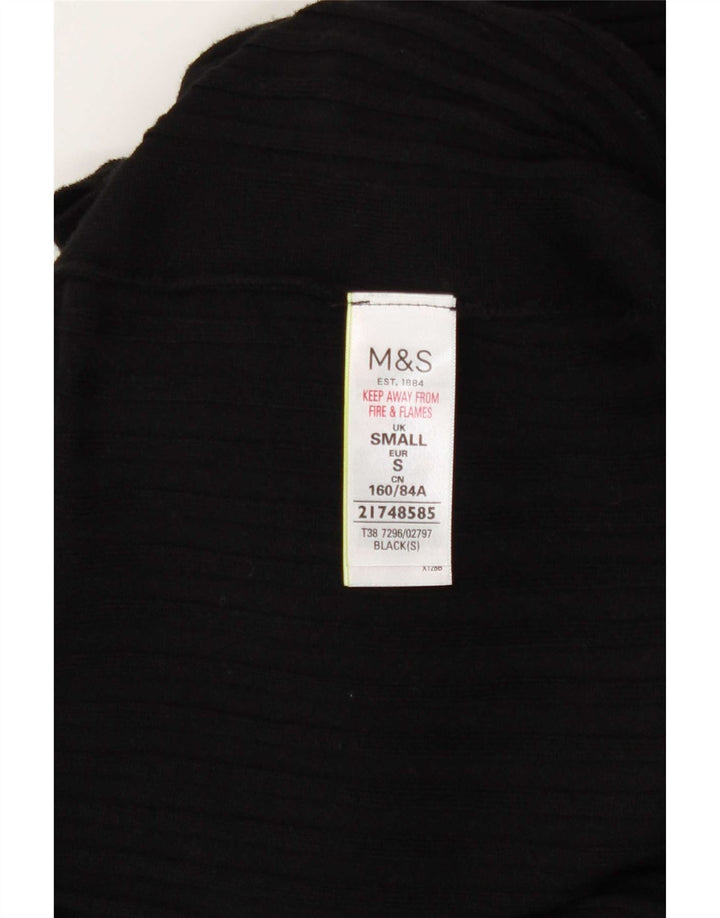 Женский удлиненный открытый кардиган Marks & Spencer UK 10, маленький черный