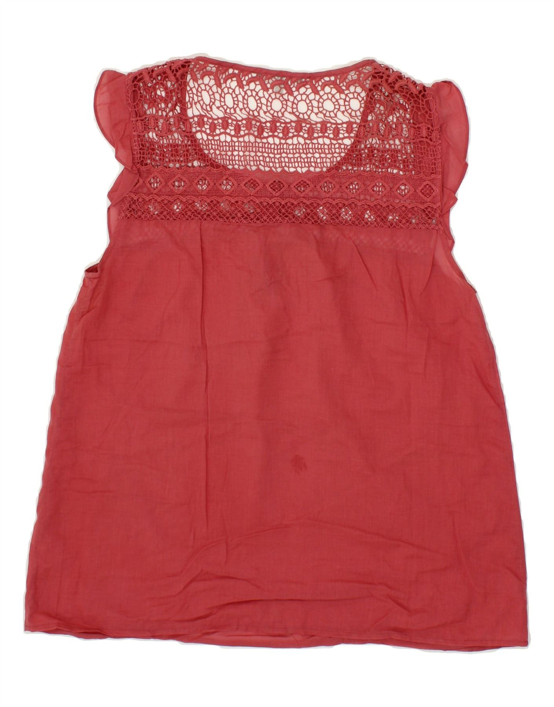 MASSIMO DUTTI Womens Sleeveless Blouse Top UK 12 Medium Red Vintage Massimo Dutti and Second-Hand Massimo Dutti from Messina Hembry 