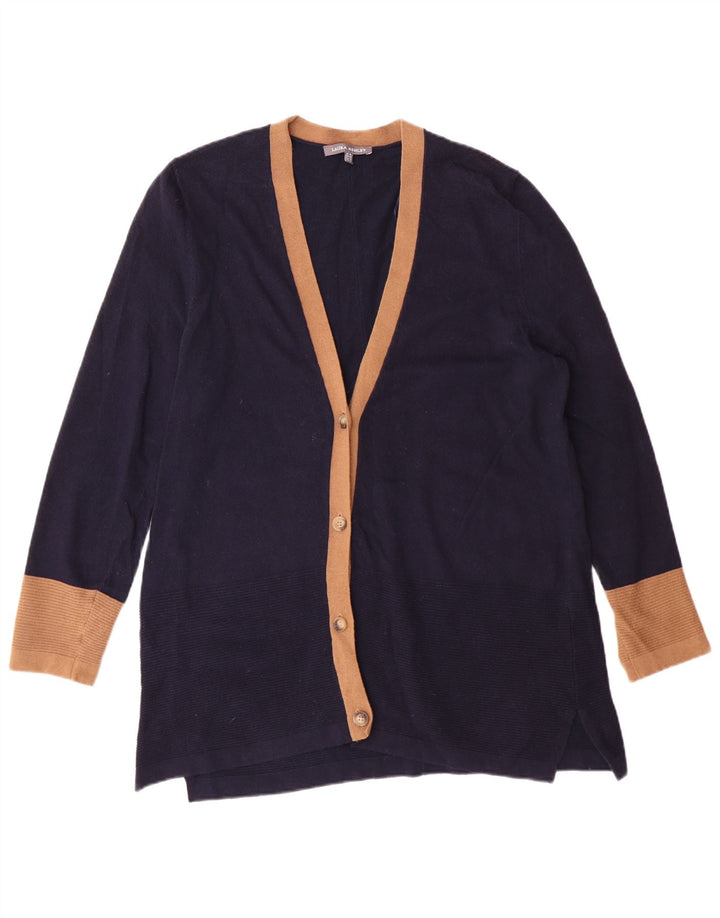 Женский кардиган Laura Ashley UK 14, большой темно-синий хлопковый свитер