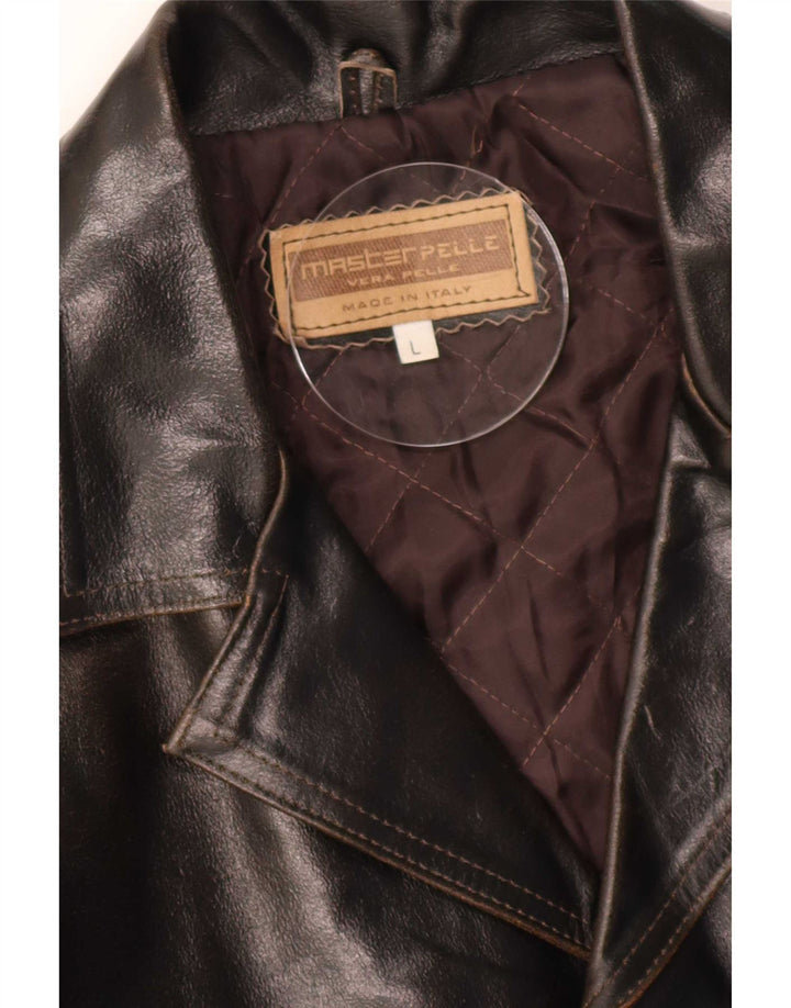 Masterpelle Мужская кожаная куртка UK 40, большая коричневая