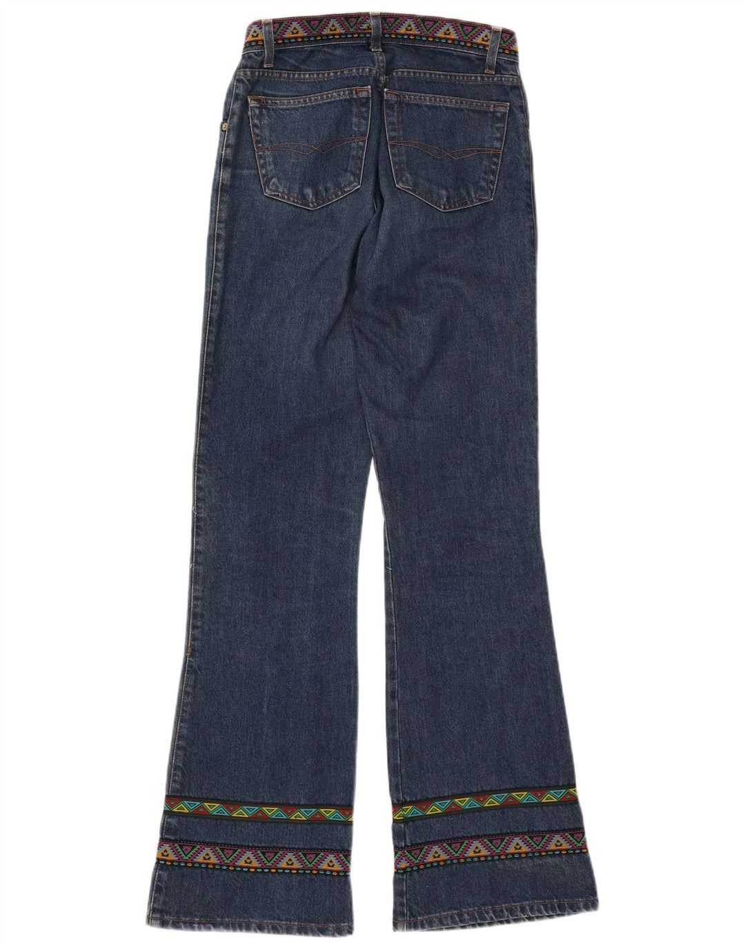 Женские джинсы ESISTO Bootcut IT 44 Medium W30 L34 Синие хлопковые с геометрическим узором