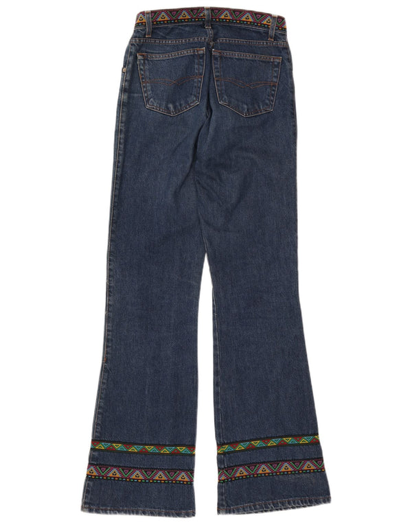 Женские джинсы ESISTO Bootcut IT 44 Medium W30 L34 Синие хлопковые с геометрическим узором