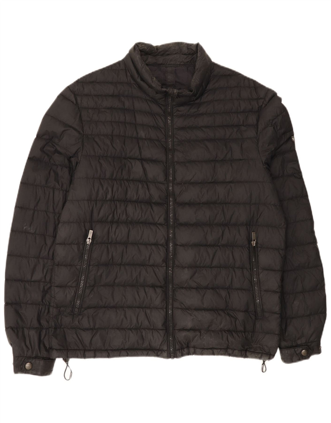 Мужская стеганая куртка Massimo Dutti UK 40, большая, черный нейлон
