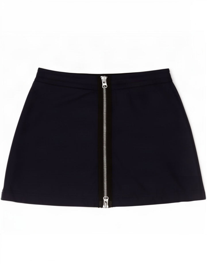 Женская мини-юбка Zara Medium W28 Темно-синяя из полиамида
