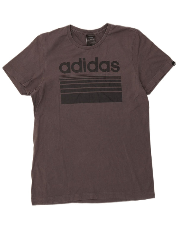 Мужская футболка Adidas с графическим рисунком, маленький серый хлопок