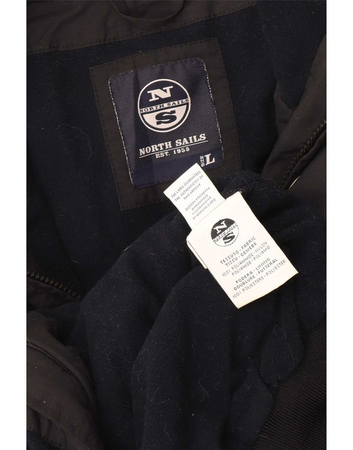 Мужская куртка-бомбер North Sails UK 40, большая, черная, полиамид