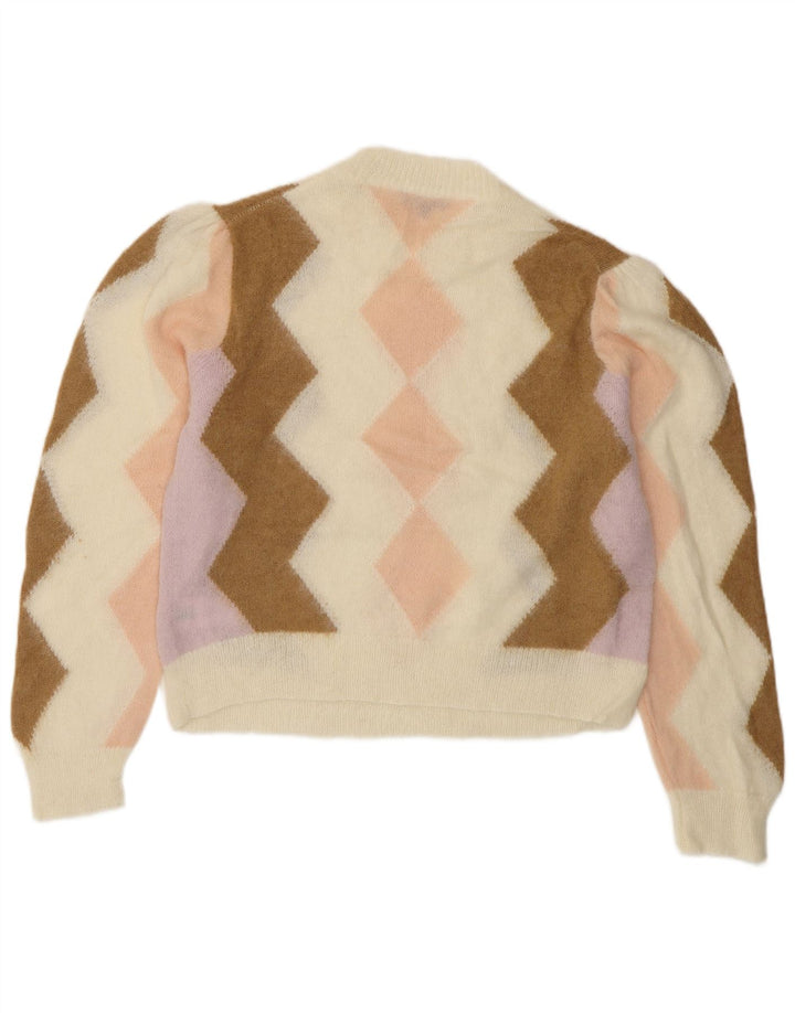 Женский укороченный джемпер с круглым вырезом J. CREW, Великобритания, 10, маленький, белый цвет