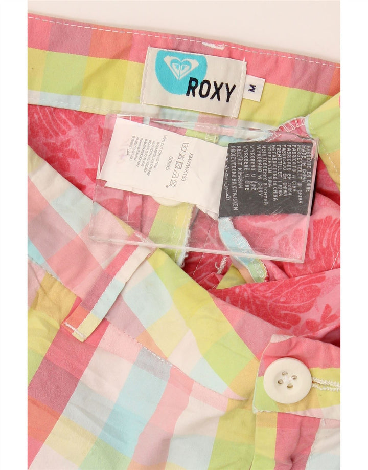 Женские шорты Roxy Medium W30, разноцветный хлопок в мелкую клетку