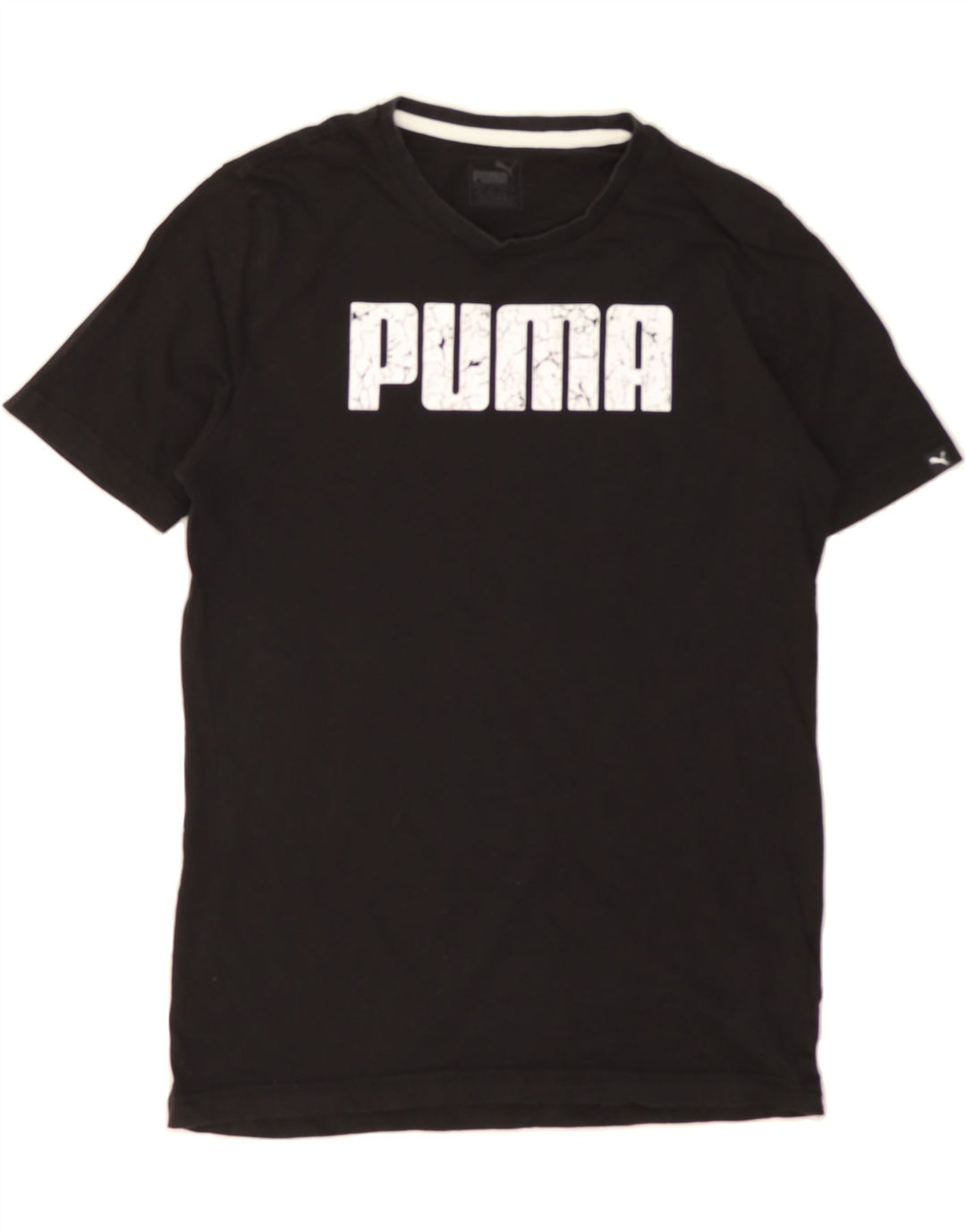 PUMA Mens Graphic T-Shirt Top Small Black Cotton Vintage Puma and Second-Hand Puma from Messina Hembry 