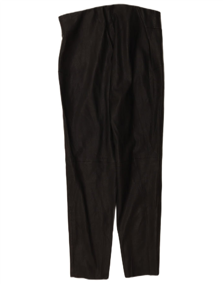 Женские узкие кожаные брюки Zara, большие W30 L27, черные
