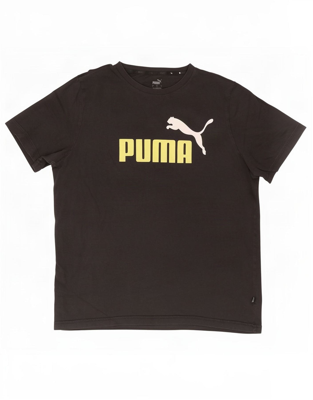 Мужская футболка с рисунком Puma, большая черная хлопковая рубашка