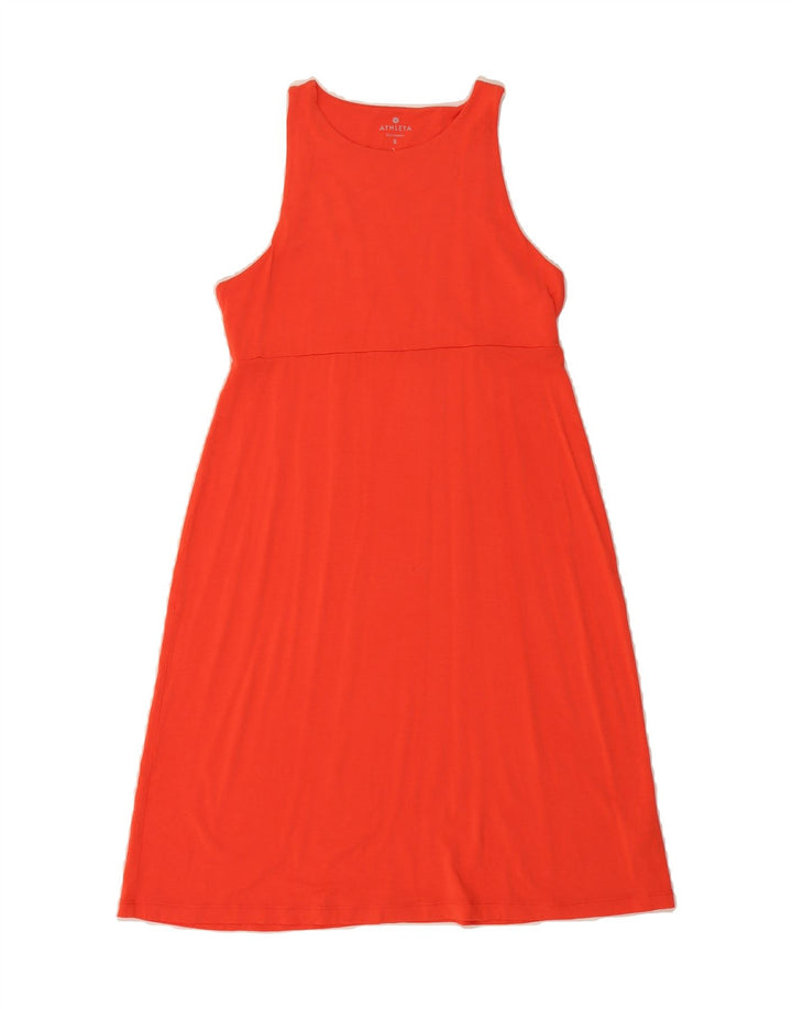 ATHLETA Womens Sleeveless A-Line Dress UK 8 Small Orange Modal Vintage Athleta and Second-Hand Athleta from Messina Hembry 