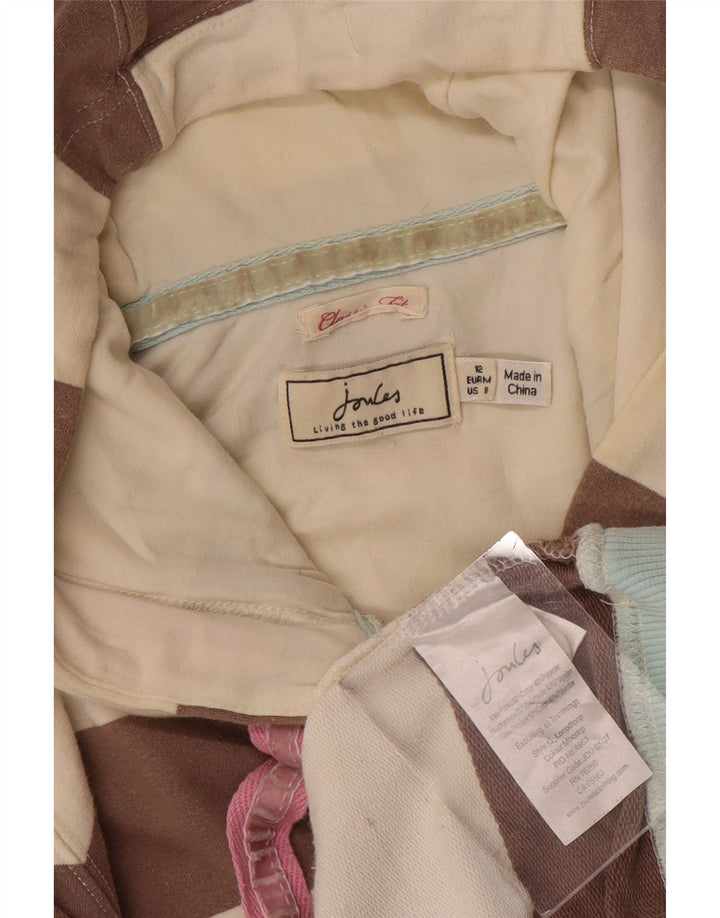 JOULES Женский джемпер с капюшоном классического кроя UK 12, средний коричневый в полоску