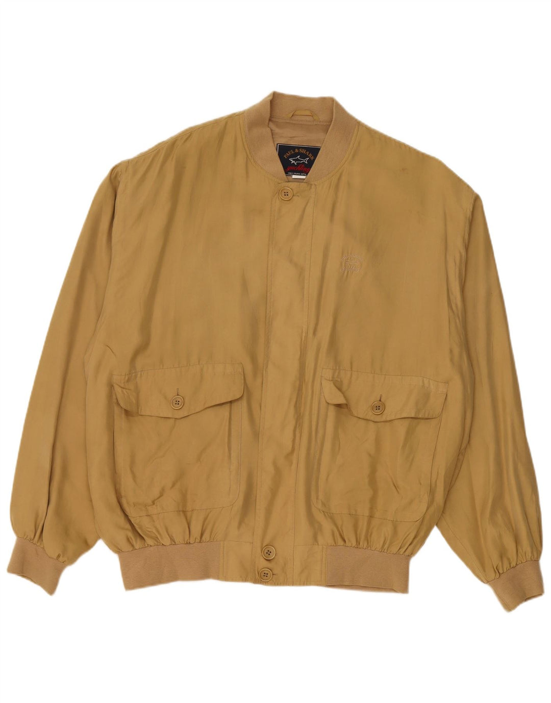 Мужской бомбер Paul & Shark UK 42 XL Желтый Шелк