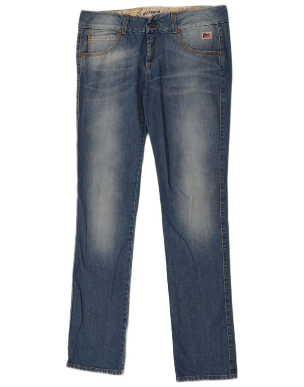 Женские узкие джинсы Roy Rogers с низкой талией IT 44 Medium W30 L34 Синий хлопок