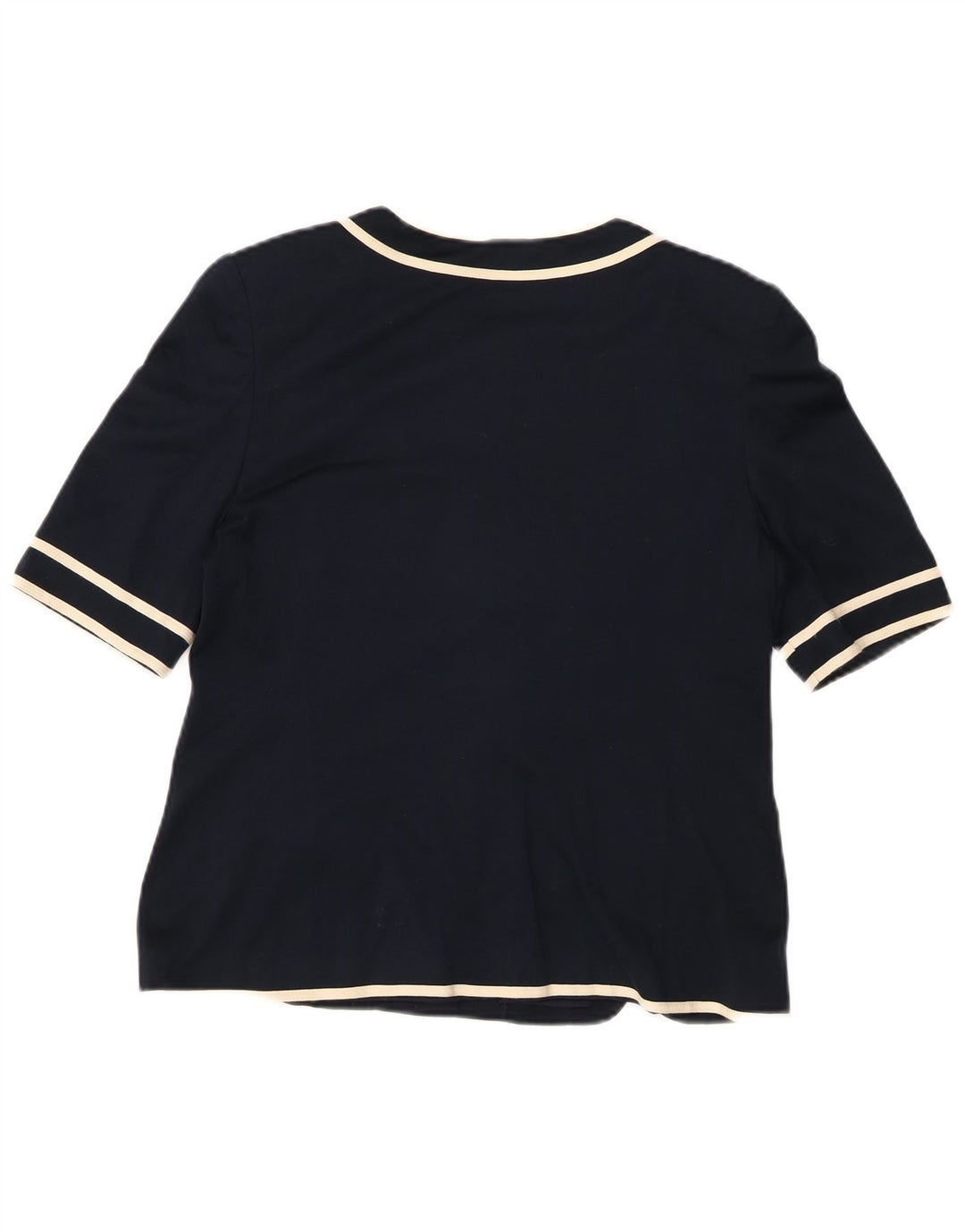 LUISA SPAGNOLI Женский пиджак с коротким рукавом IT 44 Средний Темно-Синий