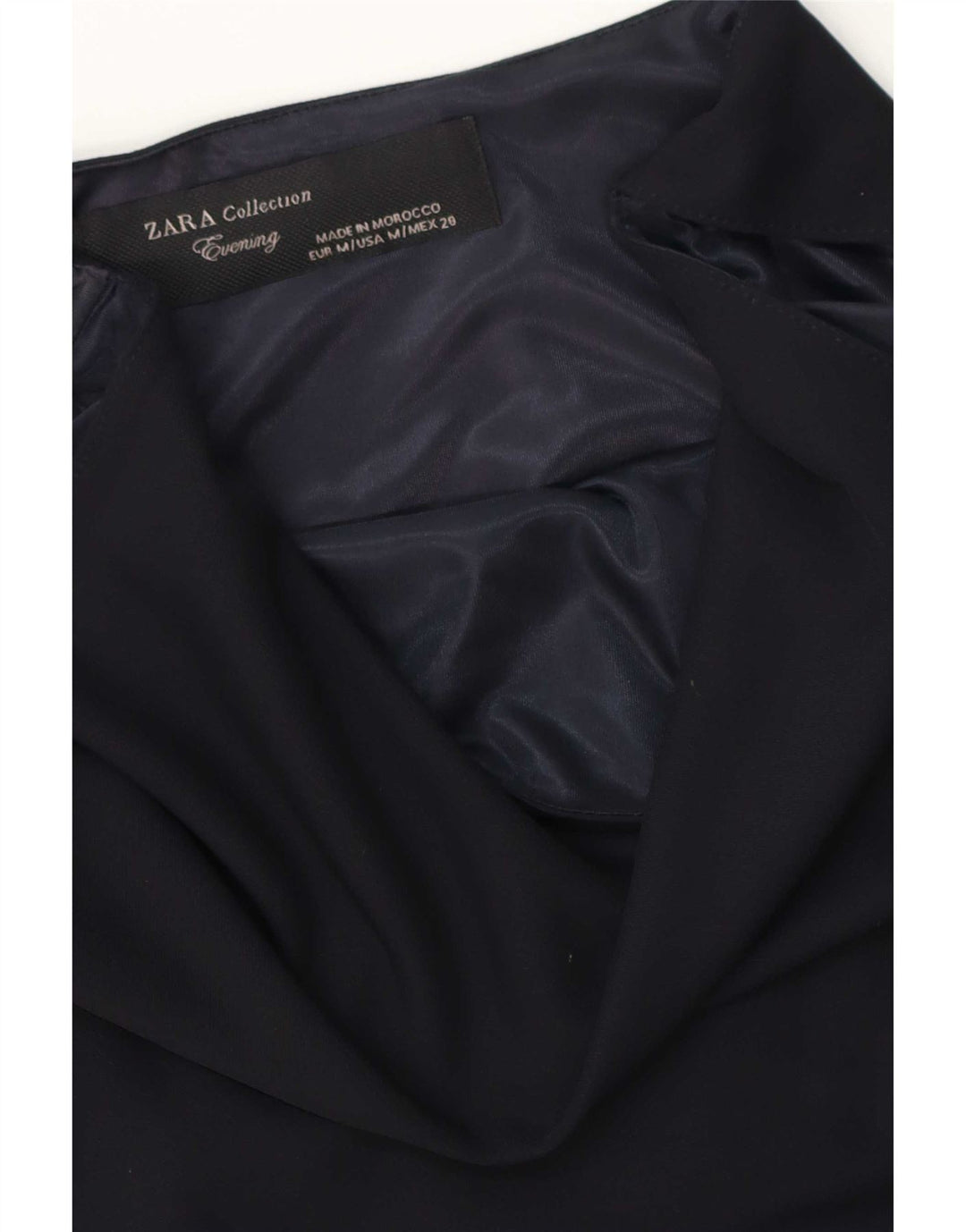 Женское платье-футляр без рукавов Zara UK 14, средний темно-синий