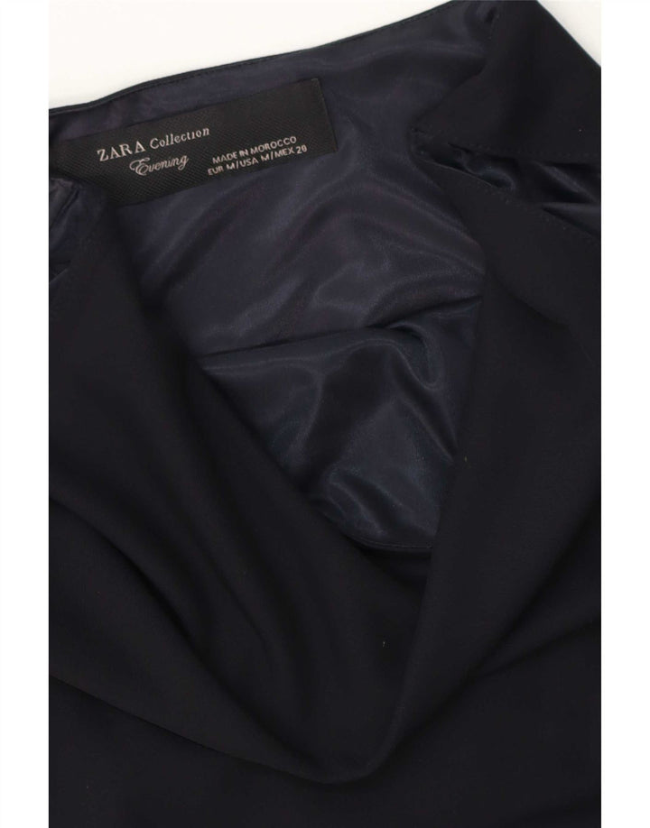 Женское платье-футляр без рукавов Zara UK 14, средний темно-синий