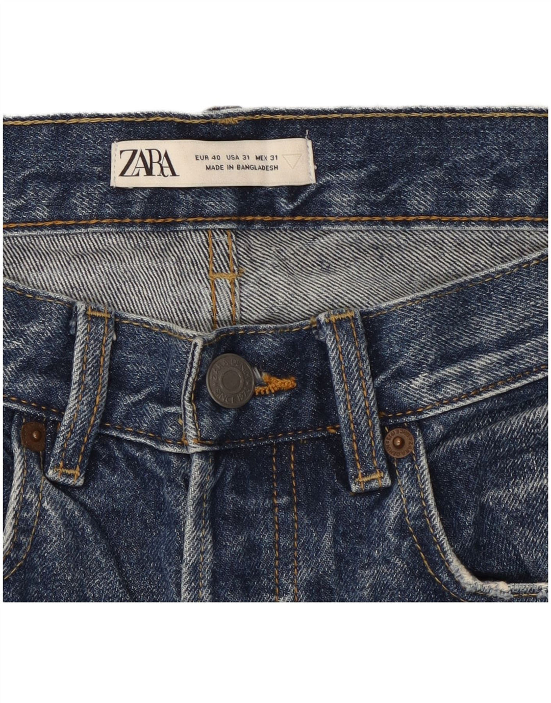 Мужские укороченные зауженные джинсы ZARA EU 40 Medium W31 L25 Синие
