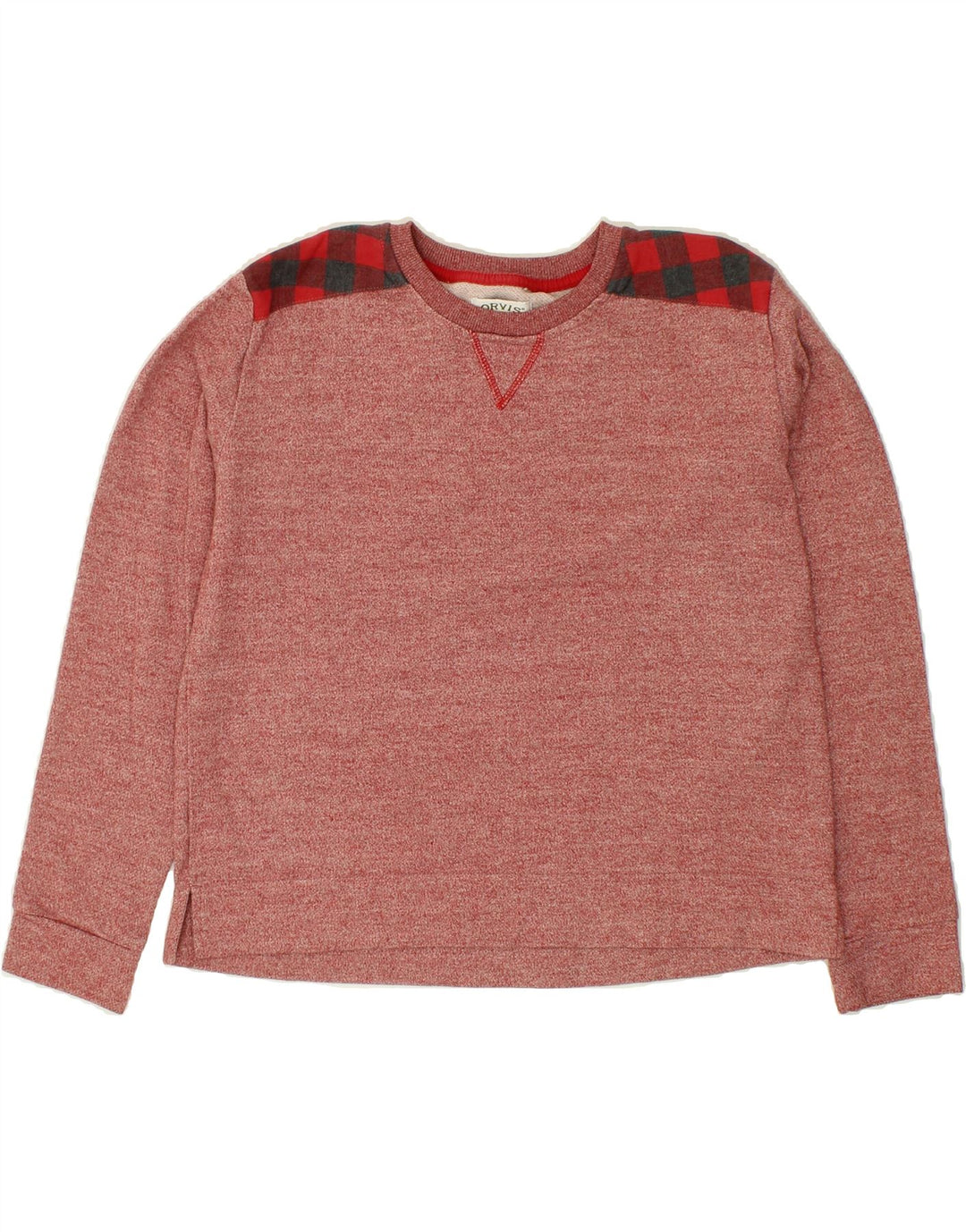 ORVIS Mens Sweatshirt Jumper Medium Red Flecked Cotton Vintage Orvis and Second-Hand Orvis from Messina Hembry 
