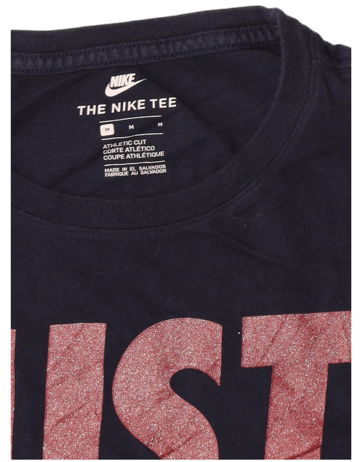 Мужская футболка с графическим вырезом Nike Athletic Cut, средний темно-синий