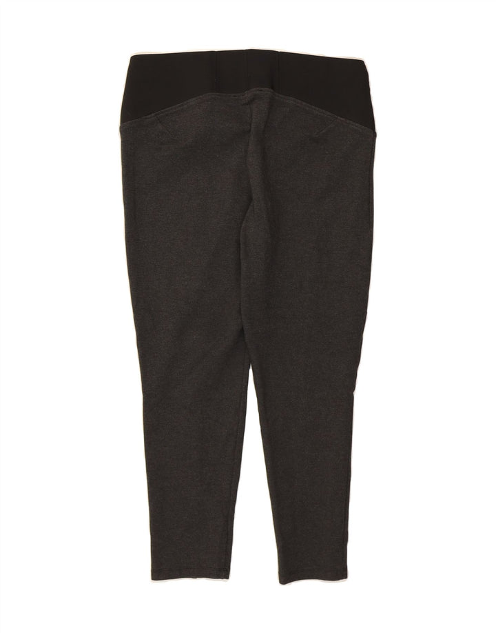 MARKS & SPENCER Womens Leggings UK 14 Medium Grey Colourblock Viscose Vintage Marks & Spencer and Second-Hand Marks & Spencer from Messina Hembry 