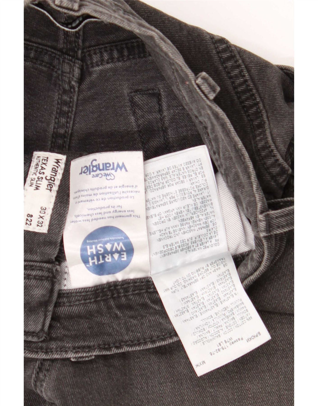 Мужские джинсы Wrangler Texas Slim W30 L32, серый хлопок