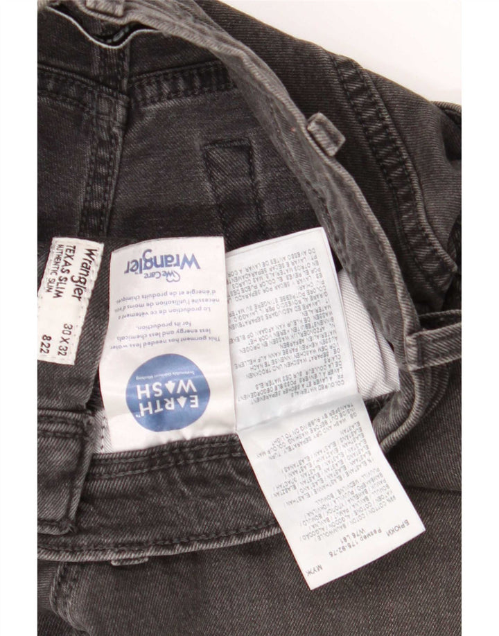 Мужские джинсы Wrangler Texas Slim W30 L32, серый хлопок