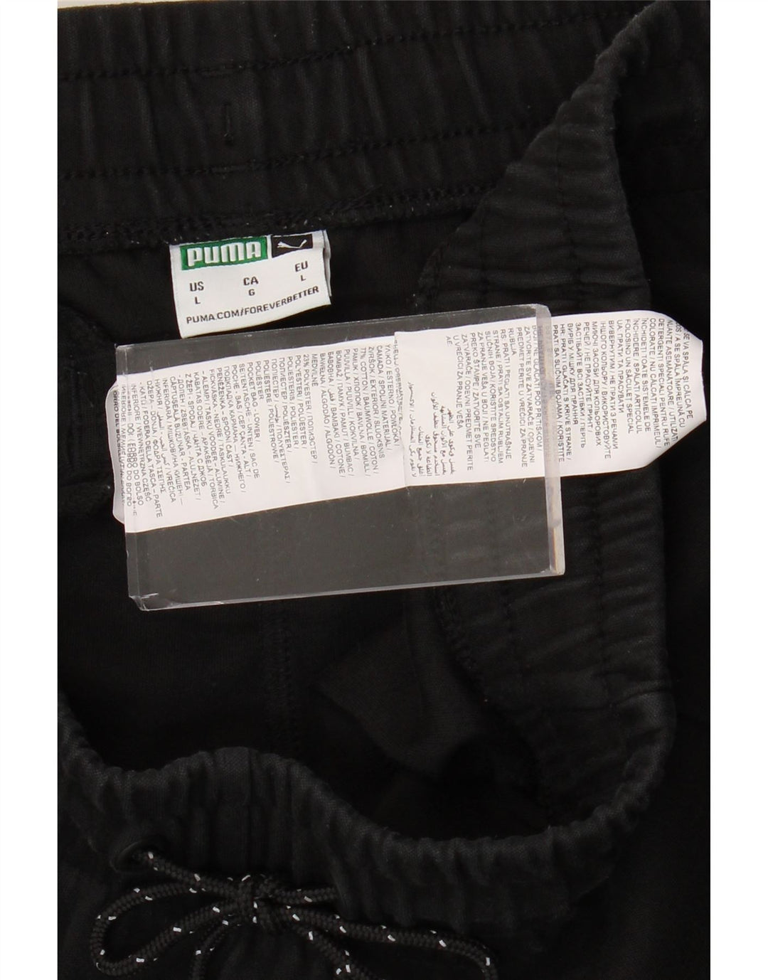 Мужские спортивные брюки PUMA, большие черные хлопковые брюки для бега