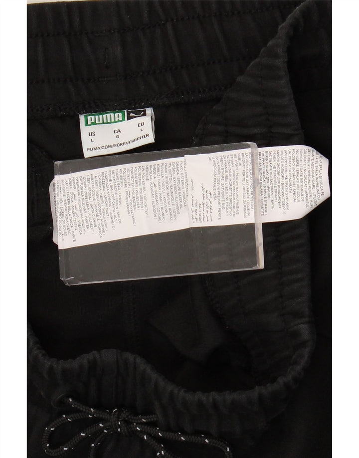 Мужские спортивные брюки PUMA, большие черные хлопковые брюки для бега