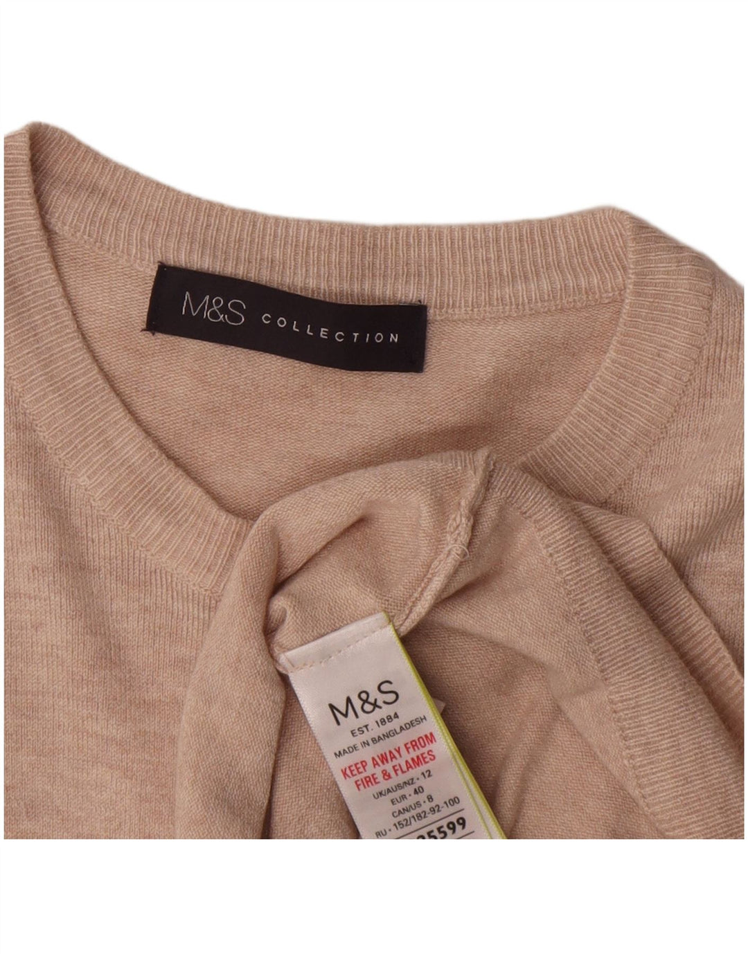 Женский укороченный кардиган Marks & Spencer UK 12, средний розовый в крапинку