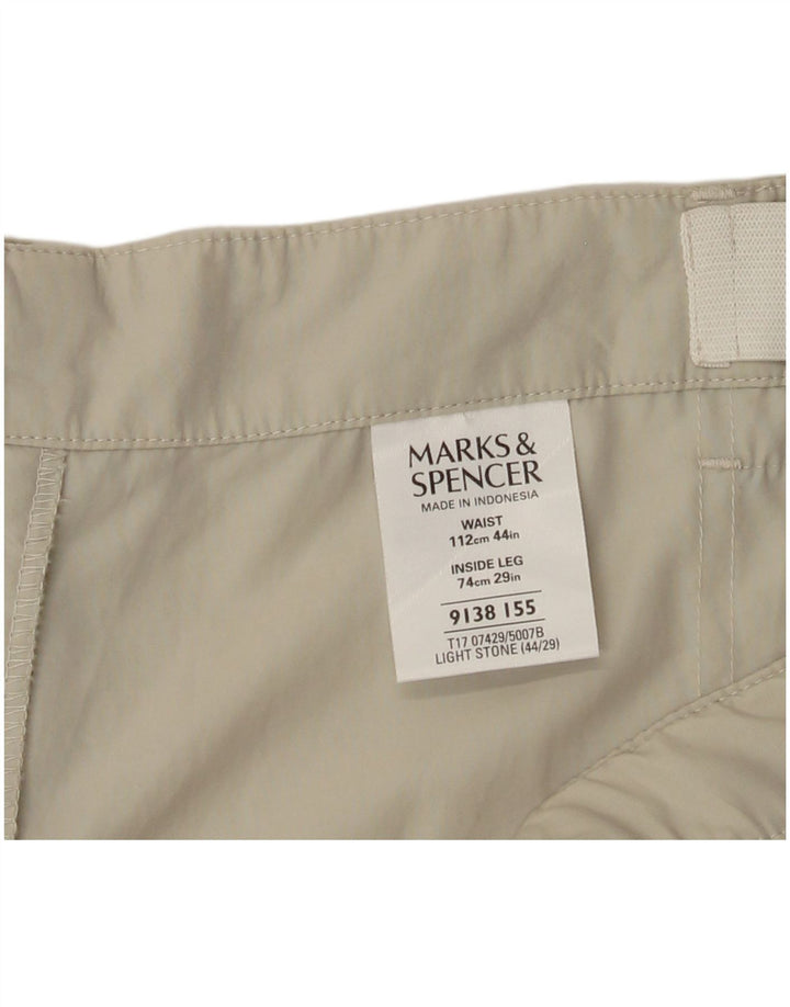 Мужские прямые брюки карго Marks & Spencer W44 L29 бежевые из полиамида