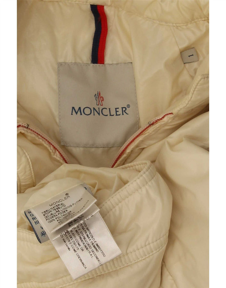 Moncler Женский бомбер, размер 1, маленький, белый, полиамид