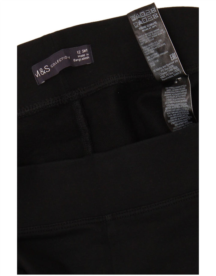 Женские леггинсы Marks & Spencer UK 12, средний черный хлопок