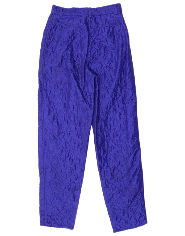 Benetton Женские брюки-ветровки с высокой талией IT 42 Medium W24 L29 Синие