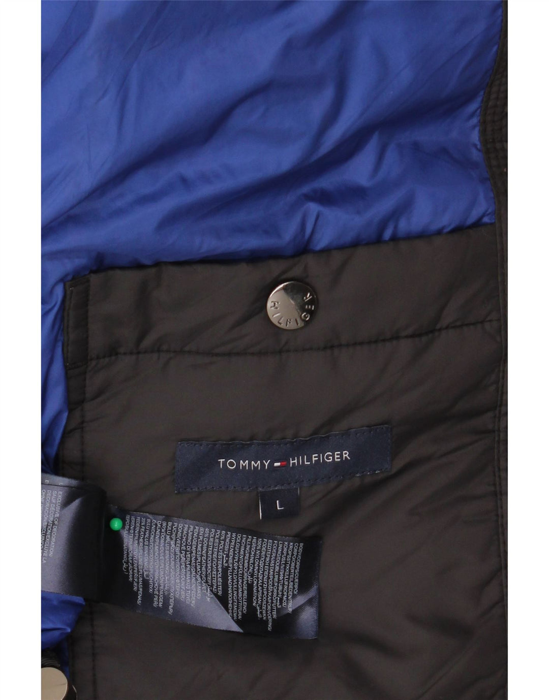 Мужской утепленный жилет TOMMY HILFIGER UK 40, большой черный нейлон