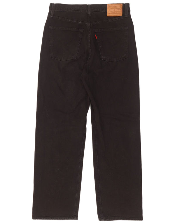 Женские прямые джинсы Levi's с завышенной талией W28 L27, черный хлопок