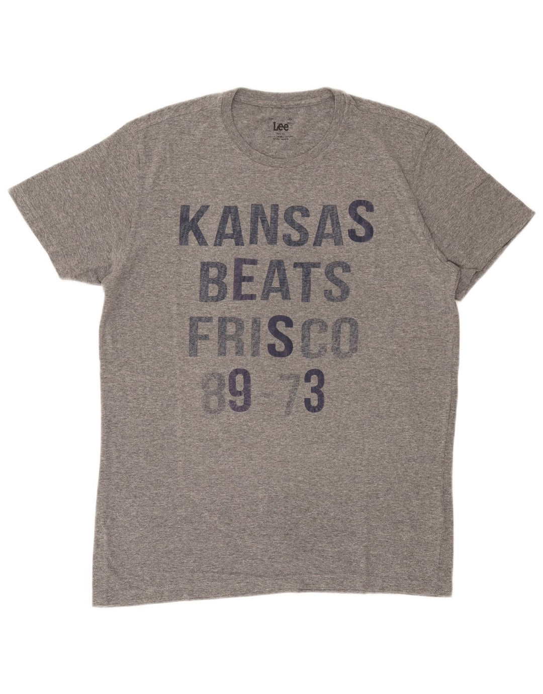 Мужская футболка Lee Slim Fit с рисунком, топ XL, серый хлопок