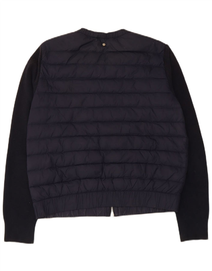 Женская стеганая куртка Massimo Dutti UK 14, средний темно-синий нейлон