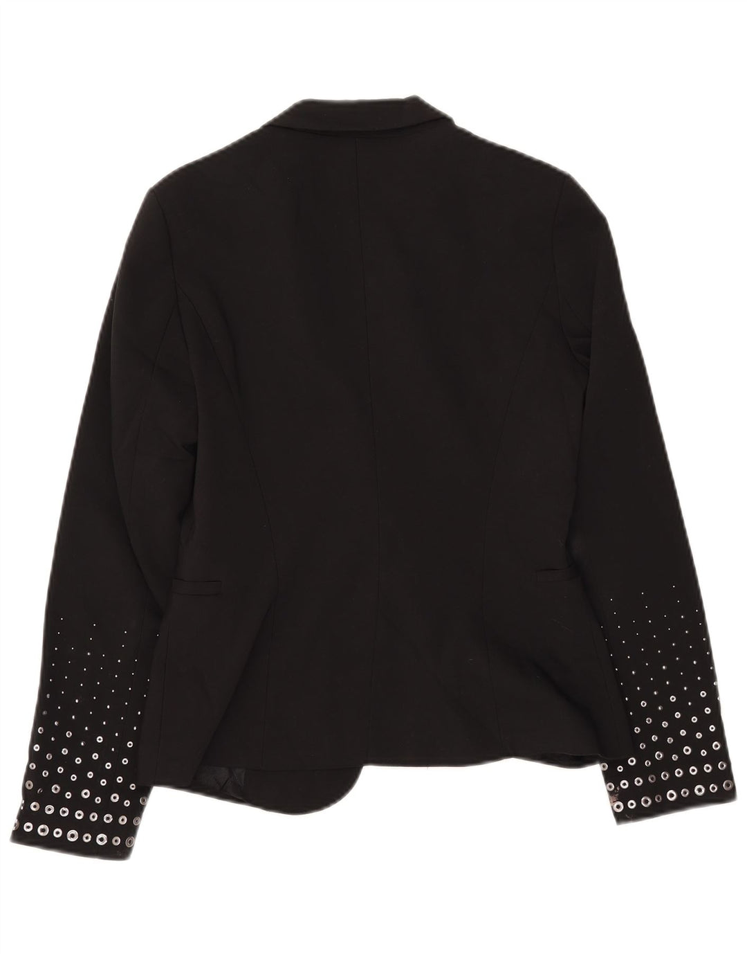 Женский пиджак ZARA на 1 пуговице UK 12, средний черный полиэстер