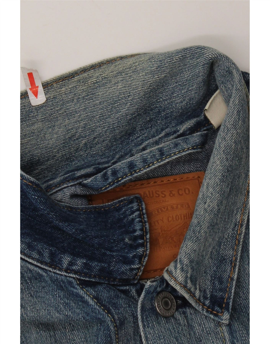 Мужская джинсовая куртка Levi's UK 40, большая синяя, хлопок