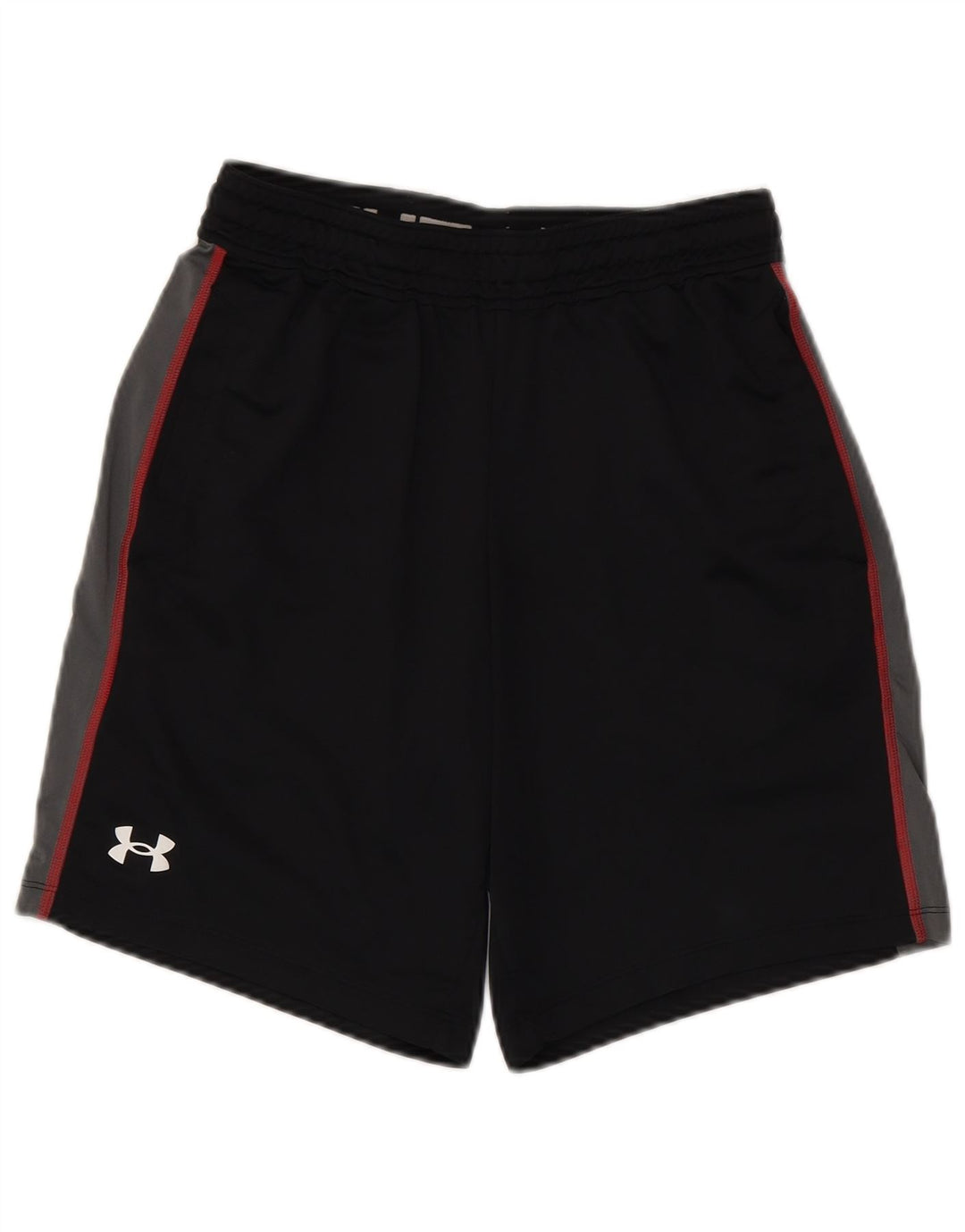 Мужские спортивные шорты UNDER ARMOR, маленькие черные, полиэстер с цветными блоками